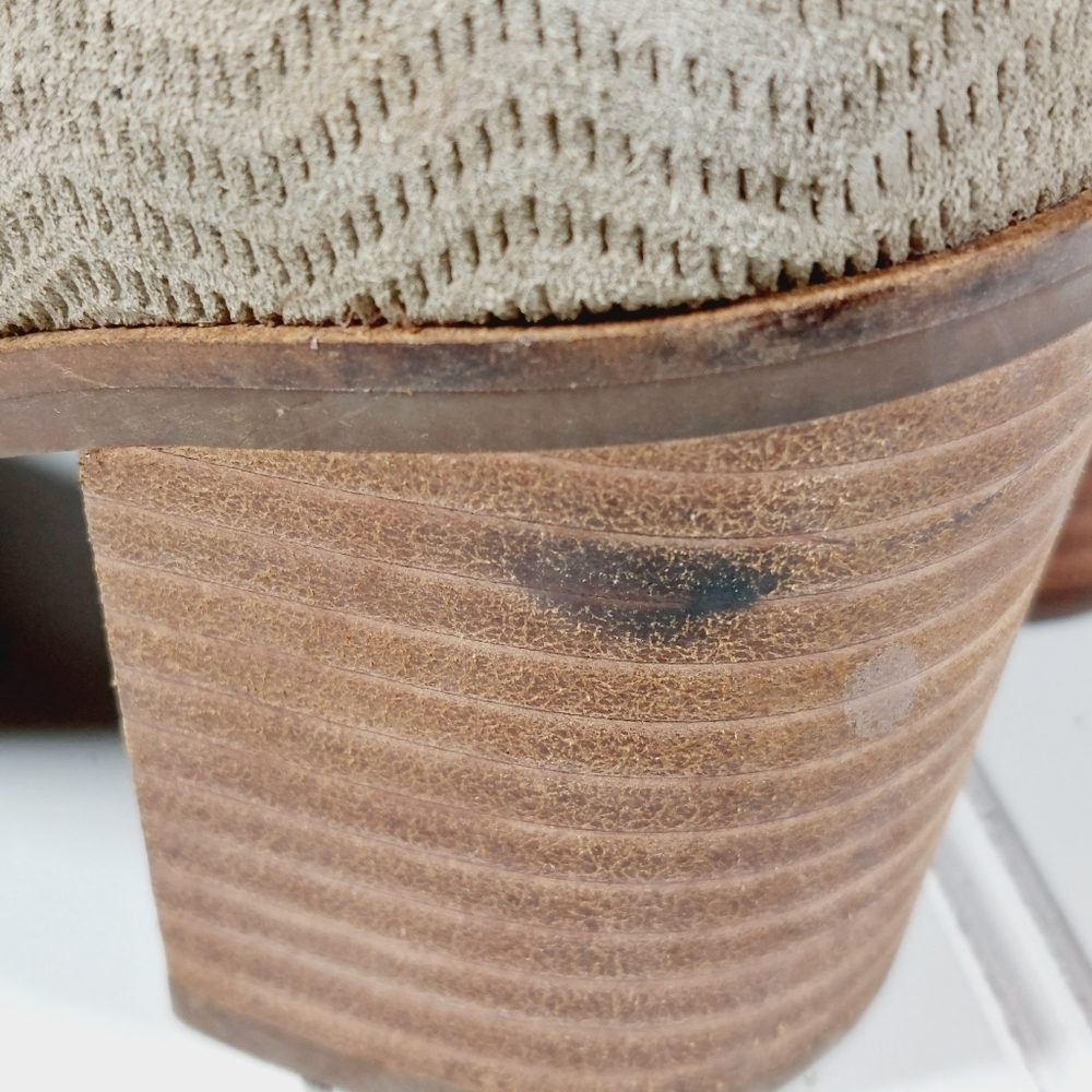 Lucky Brand Pickla Suede Leather Cut Out Booties B384 - Picture 8 of 12